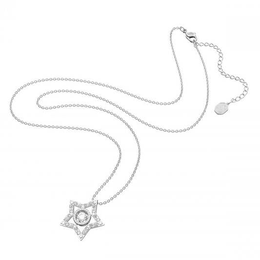 Swarovski 5617919 Stella pendant, White, Rhodium plated