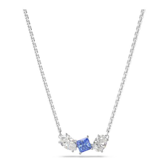 Swarovski 5668276 Mesmera Necklace Pendant, Mixed Cuts, Blue, Rhodium plating