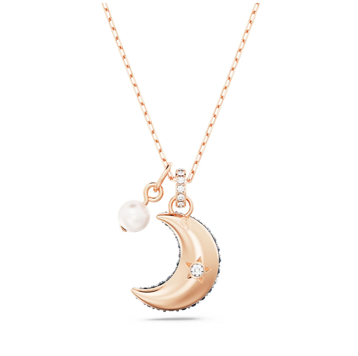 Swarovski 5671585 Next Luna pendant, Moon, Multicolored, Rose gold-tone plated