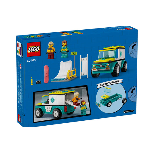 Lego 60403 LEGO® City Fahrzeuge Rettungswagen und Snowboarder
