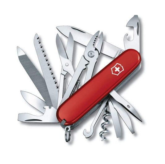 Victorinox Taschenmesser Handyman (24 Funktionen, Kombizange, Holzmeissel, Metallsäge) rot