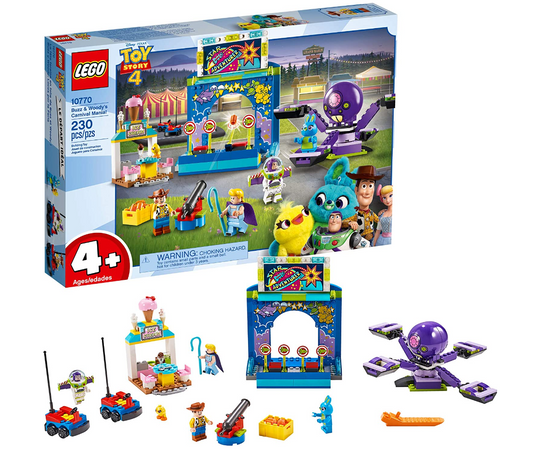 LEGO 10770 Disney Pixar’s Toy Story 4 Buzz & Woody’s Carnival Mania Building Kit, New 2019 (230 Piece)