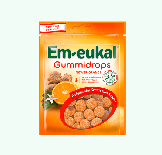 Em-Eukal 4009077031357 Gummidrops Ingwer / Orange 90g