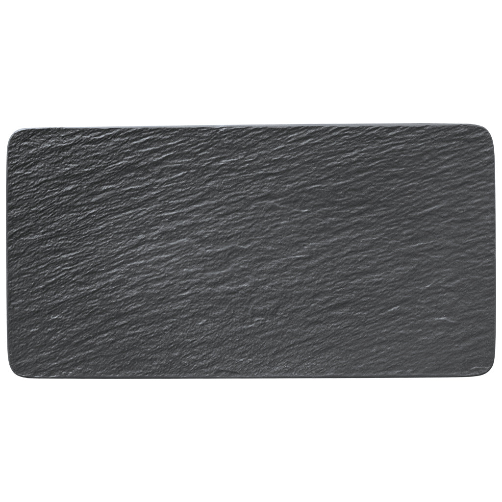 Villeroy & Boch 1042392281 Manufacture Rock Noir Servierplatte 35 x 18 cm