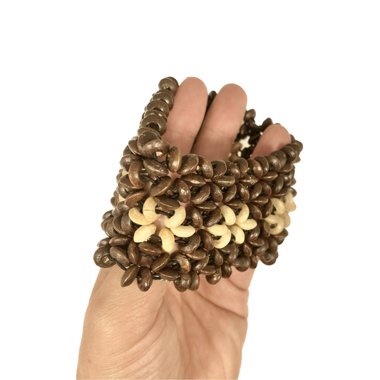 WL_60205 Handmade Wood beads Bangle