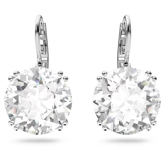 Swarovski 5628351 Millenia earrings, Round cut crystal, White, Rhodium plated