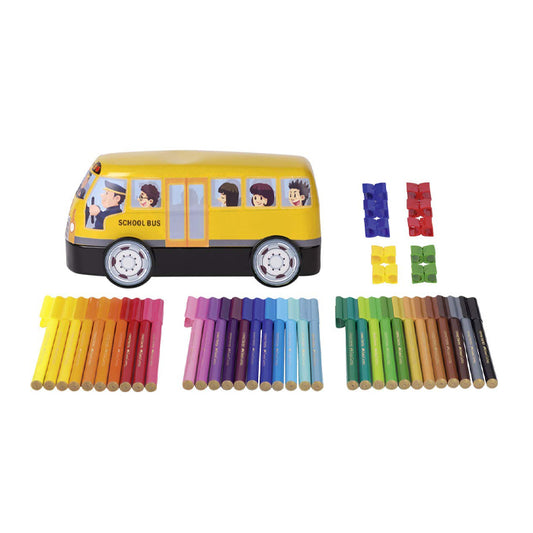 FABER-CASTELL Connector felt pen set school bus, 43 pieces