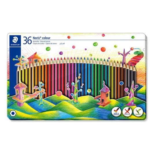 STAEDTLER 185 CD36 Noris Colouring Pencil, Assorted Colours, Pack of 36